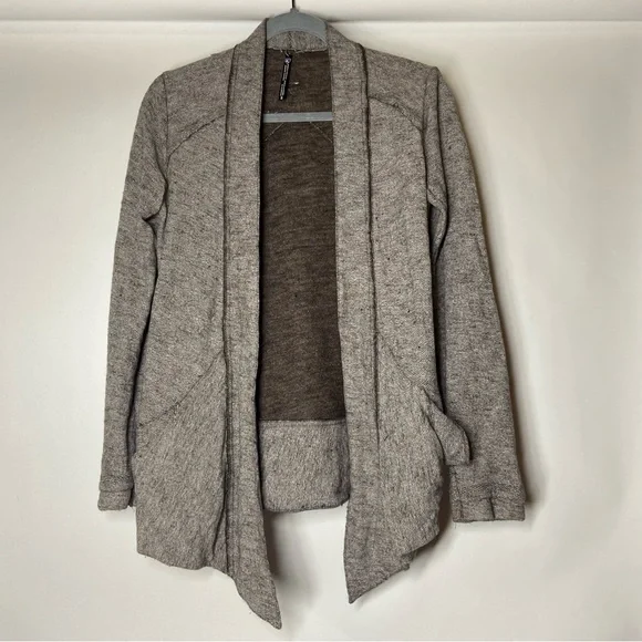Kuhl Small Nova Wrap Open Front Knit Cardigan Wool Blend Sweater Athleisure Flaw - Picture 1 of 7